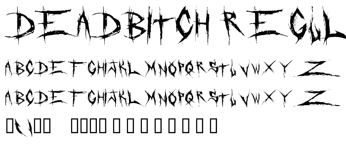 DeadBitch Regular font
